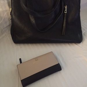 Kate Spade Cameron Street Black and Cream wallet
